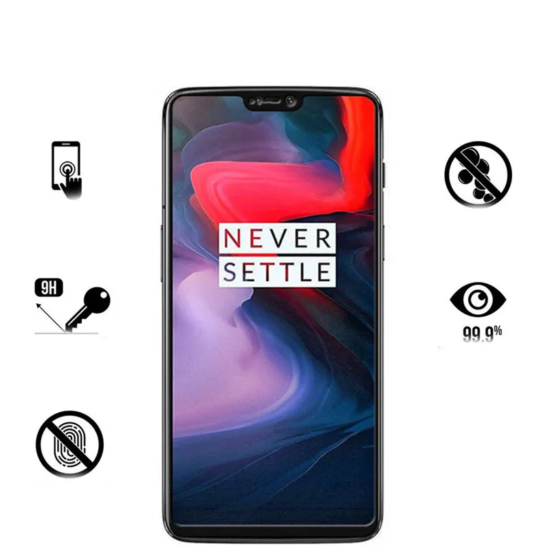 Защитное стекло Oneplus 6 закаленное с полным покрытием экрана для One plus 6|Защитные