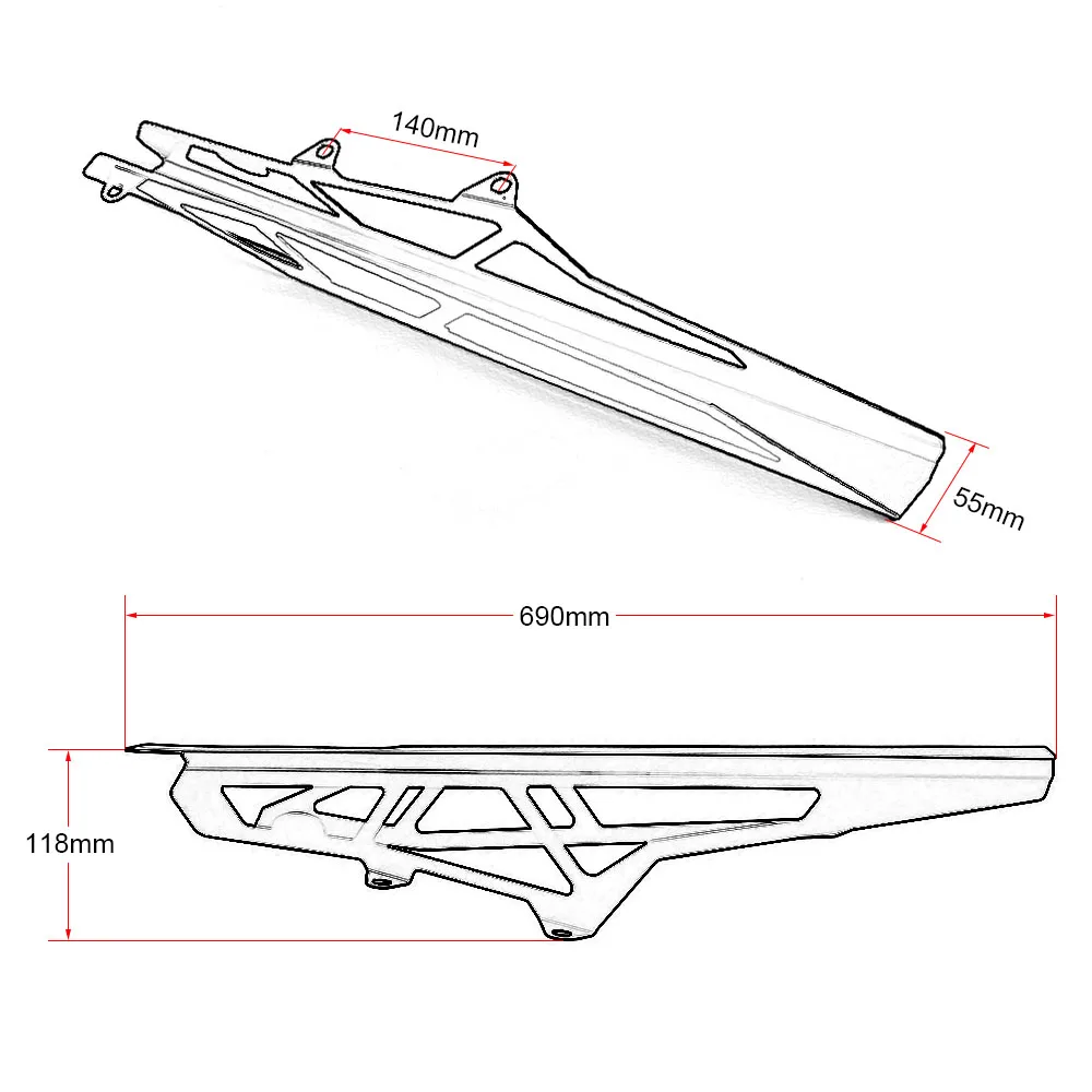 Мотоцикл CRF 1000L 1000 L CNC алюминиевая задняя цепная Звездочка Защитная крышка для 2016