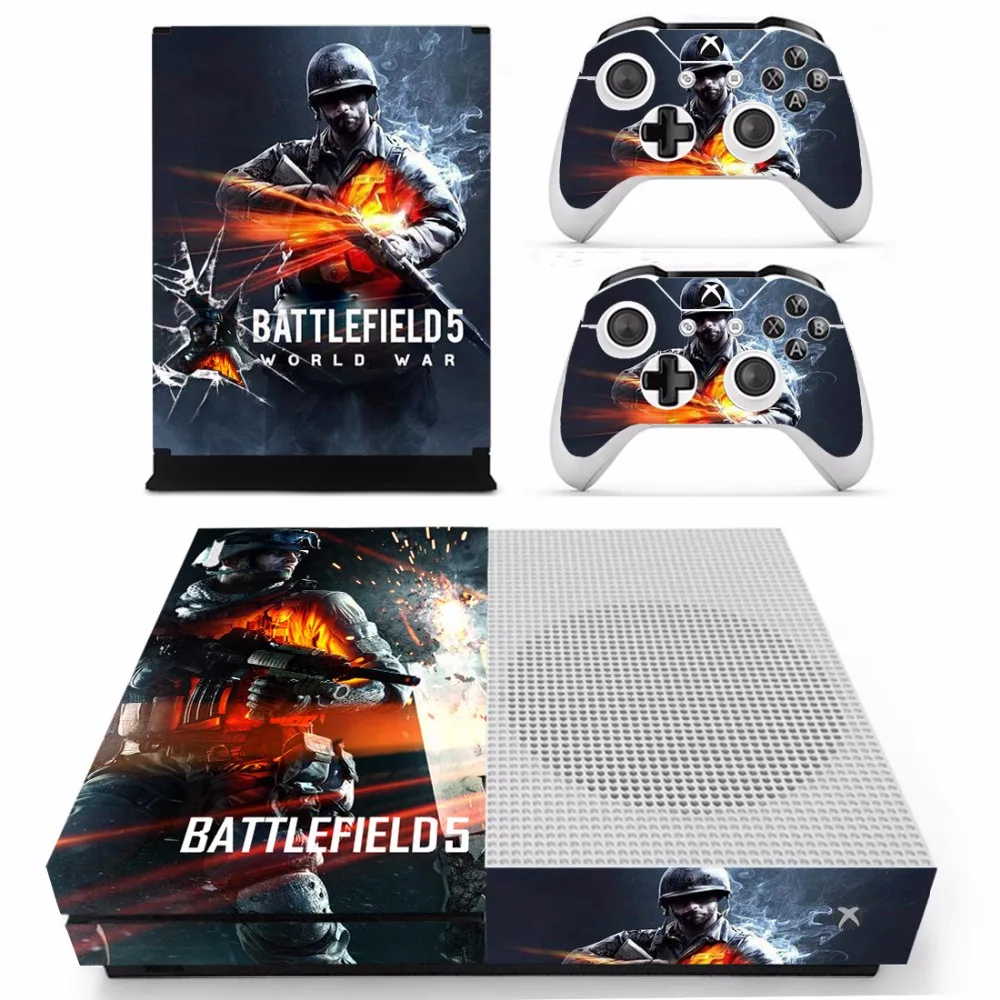 Игра боя 5 кожи Стикеры наклейки для Microsoft Xbox One S консоли и 2 контроллеры тонкий