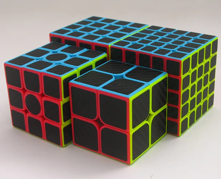 Rubikx куб 2-3-4-5Carbon волокна Стикеры Скорость Magic Cube детские игрушки-головоломки, Детские кубики, подарки для детей, игрушки для молодежи взрослых Instruction3* 3*3 игрушка мальчика