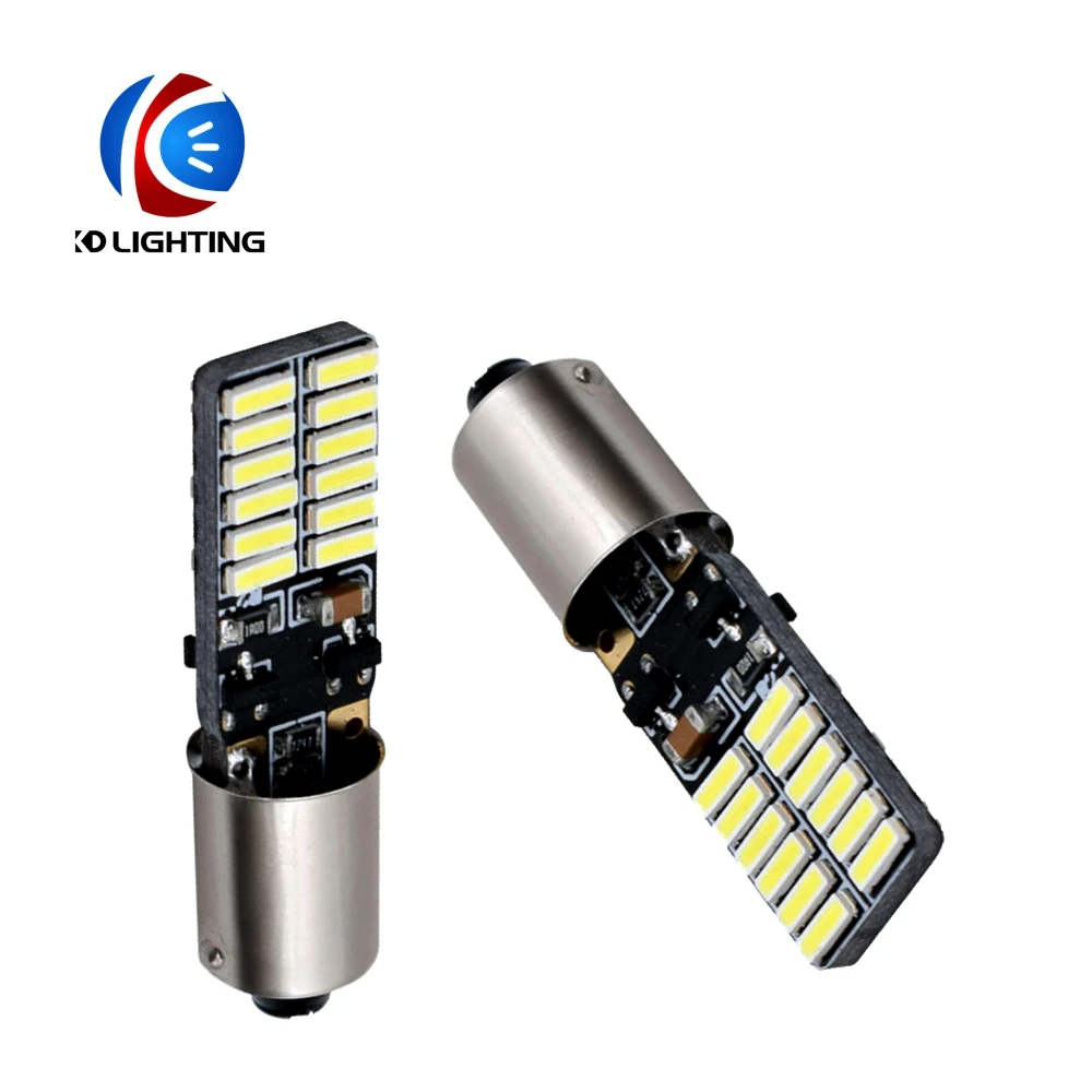 KD 4 шт./лот BA9S Светодиодные Автомобильные фары 4014 3014 24smd светодиодные T4W H6W Canbus