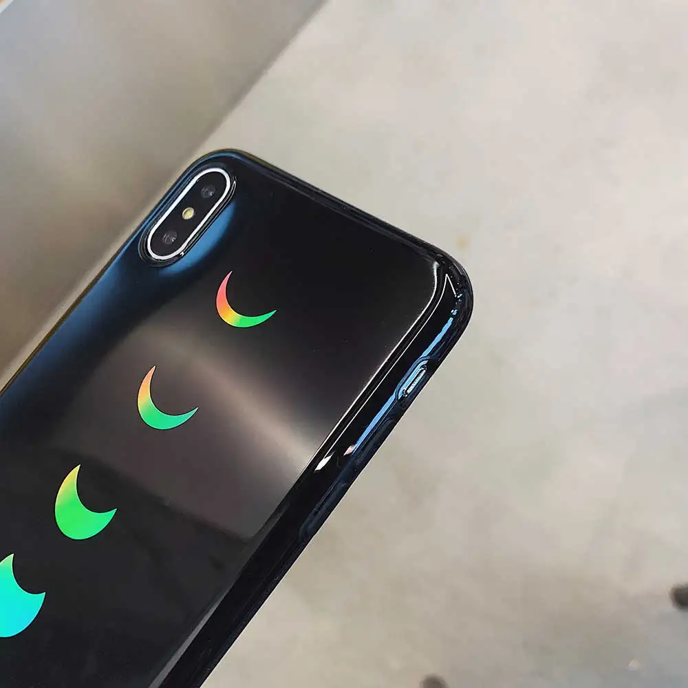 Чехлы Boucho для телефонов iphone XS MAX X XR Модный чехол с лазерным узором Eclipse 8 7 6 6s Plus