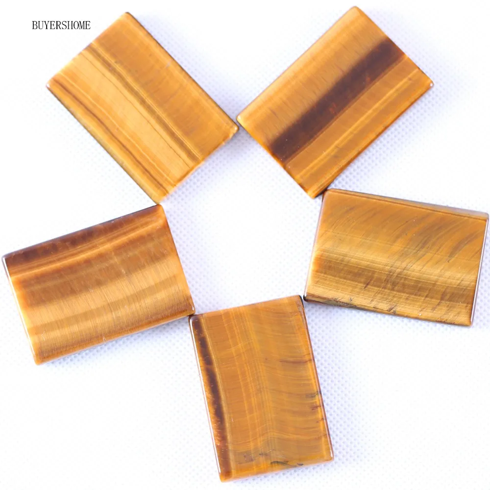 

1PC Natural Rectangle Gold Tiger's Eye Gem Stones No Drilled Hole Cabochon CAB Bead for DIY Handcrafted Jewelry Making K371