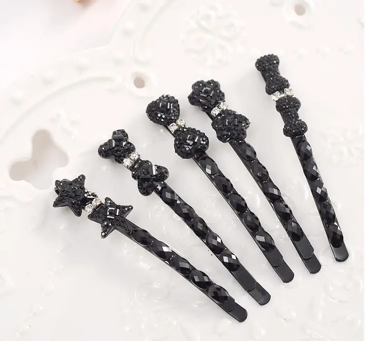 3 шт. Для женщин черный жемчужная заколка заколки для волос девочек Элегантные
