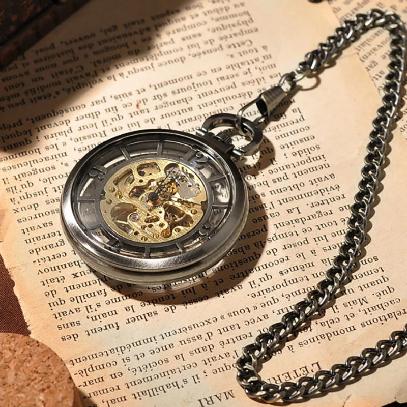 Newst Высокое качество арабскими цифрами классический карманные часы личность