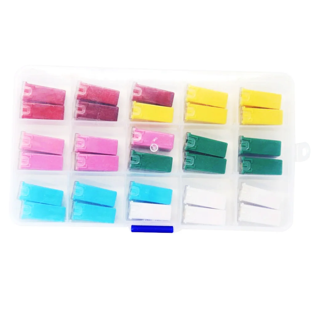 30 шт. автомобильный 32-вольтовый F2828-Z JCASE Box Shaped Fuse Kit 20A 25A 30A 40A 50A 60A | Обустройство