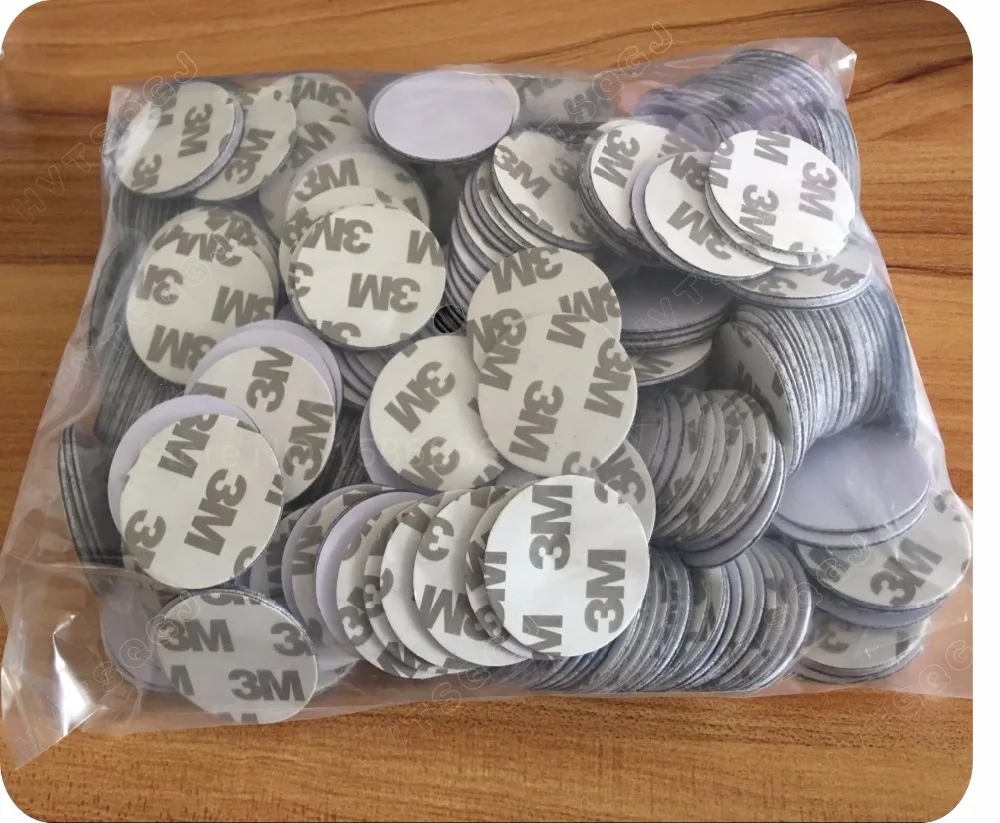 RFID метка диаметром 20 мм em4100 с наклейкой 3M rfid антиметаллическая бирки для монет