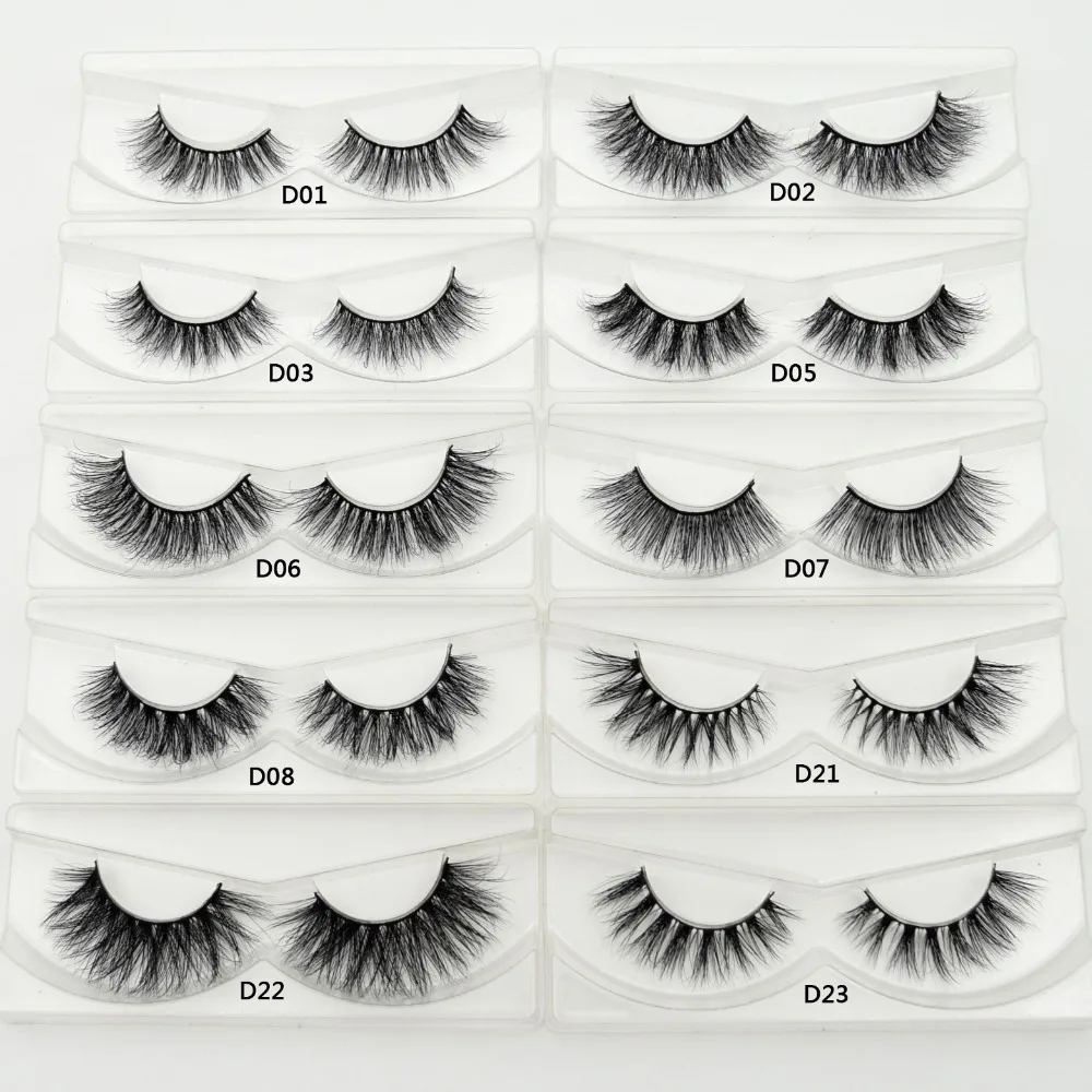 Wholesale 3D Mink Hair Lashes - 100% Real Mink Fur Handmade Crossing Lashes, Thick, and Available in 11 Styles - New & Improved - 1 Pair of Lash Mink Eyelashes image 2