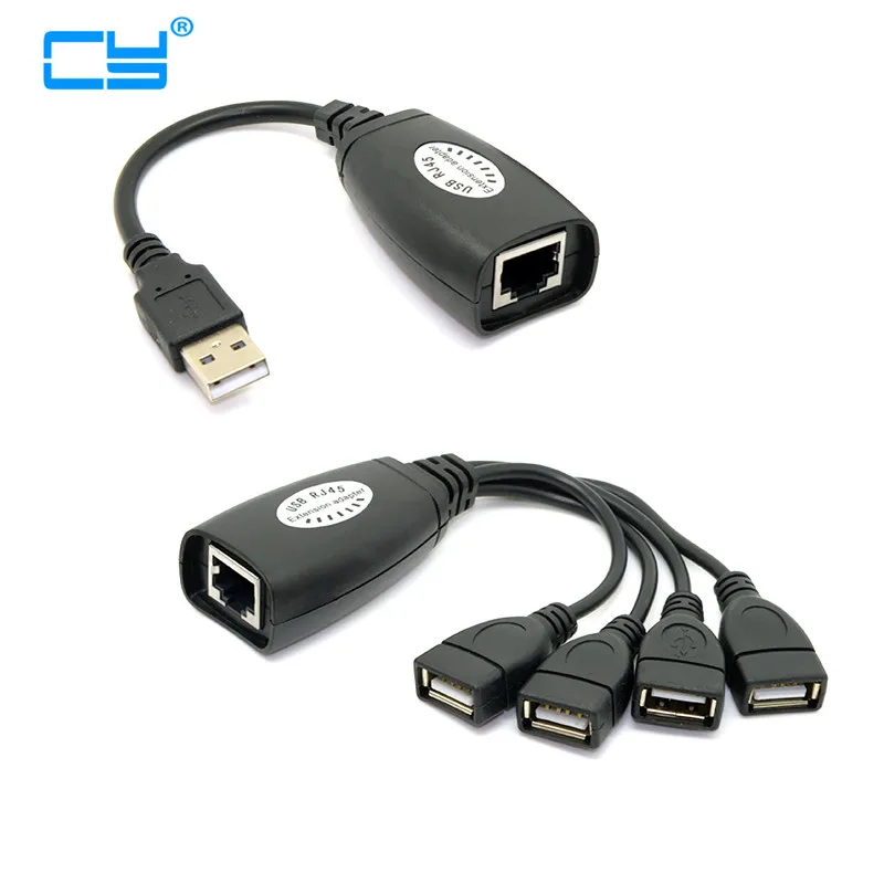 Удлинитель кабеля RJ45 CAT5E CAT6 с USB-клавиатурой и мышью 4 порта | Компьютеры офис