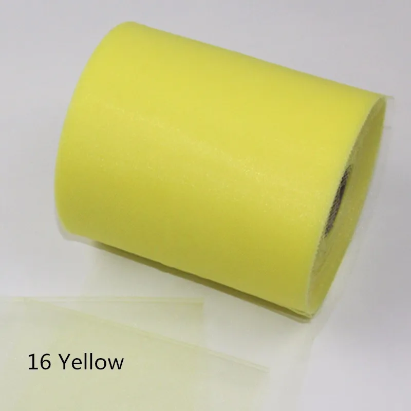 Yellow WEIGAO/украшение на день рождения, 100 ярдов, фатиновая рулонная ткань, вечерние фатиновые юбки-пачки, принадлежности для самостоятельного изготовления помпонов, украшение стола - Цвет: Yellow