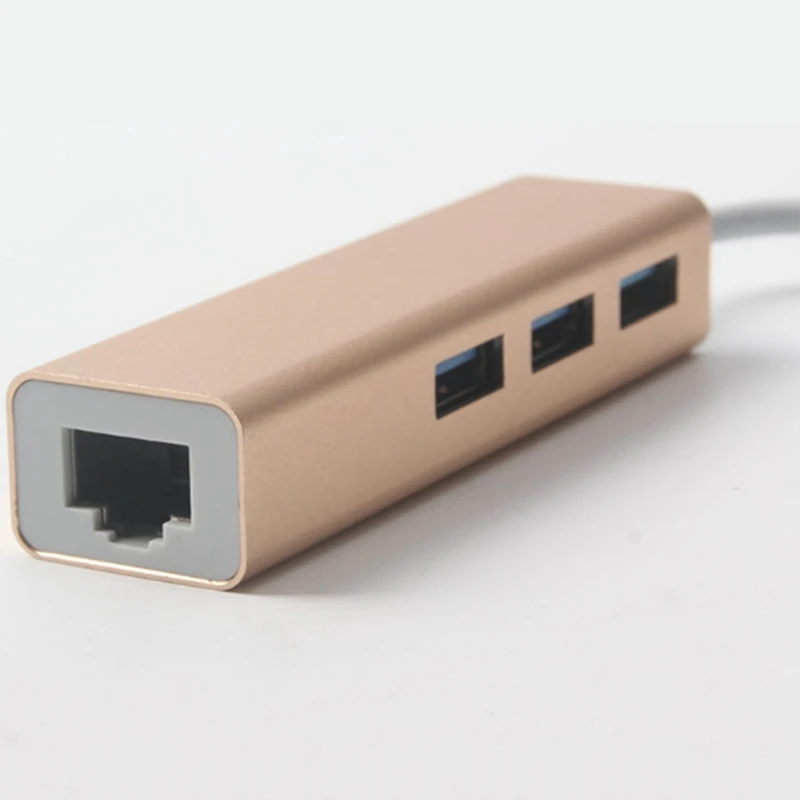 Usb3.1 к концентратору конвертер Тип C 3 портам Usb3.0 концентратор + Rj45 адаптер| |