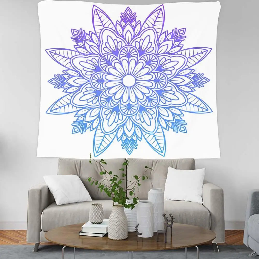 

mandala yoga mat lotus flower printing wall hanging tapestry bohemian decor wall carpet