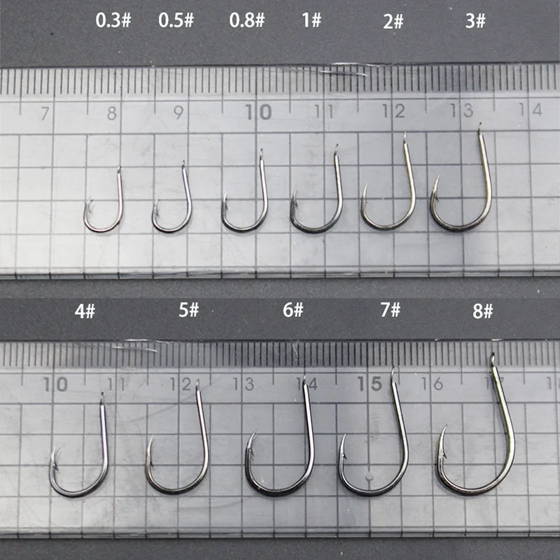 100pcs/Lot Fishing Hooks Fishhooks Fishing Accessories Supplies Lures Carp Fishing Tackle Barbed 7 Sizes lure Tool