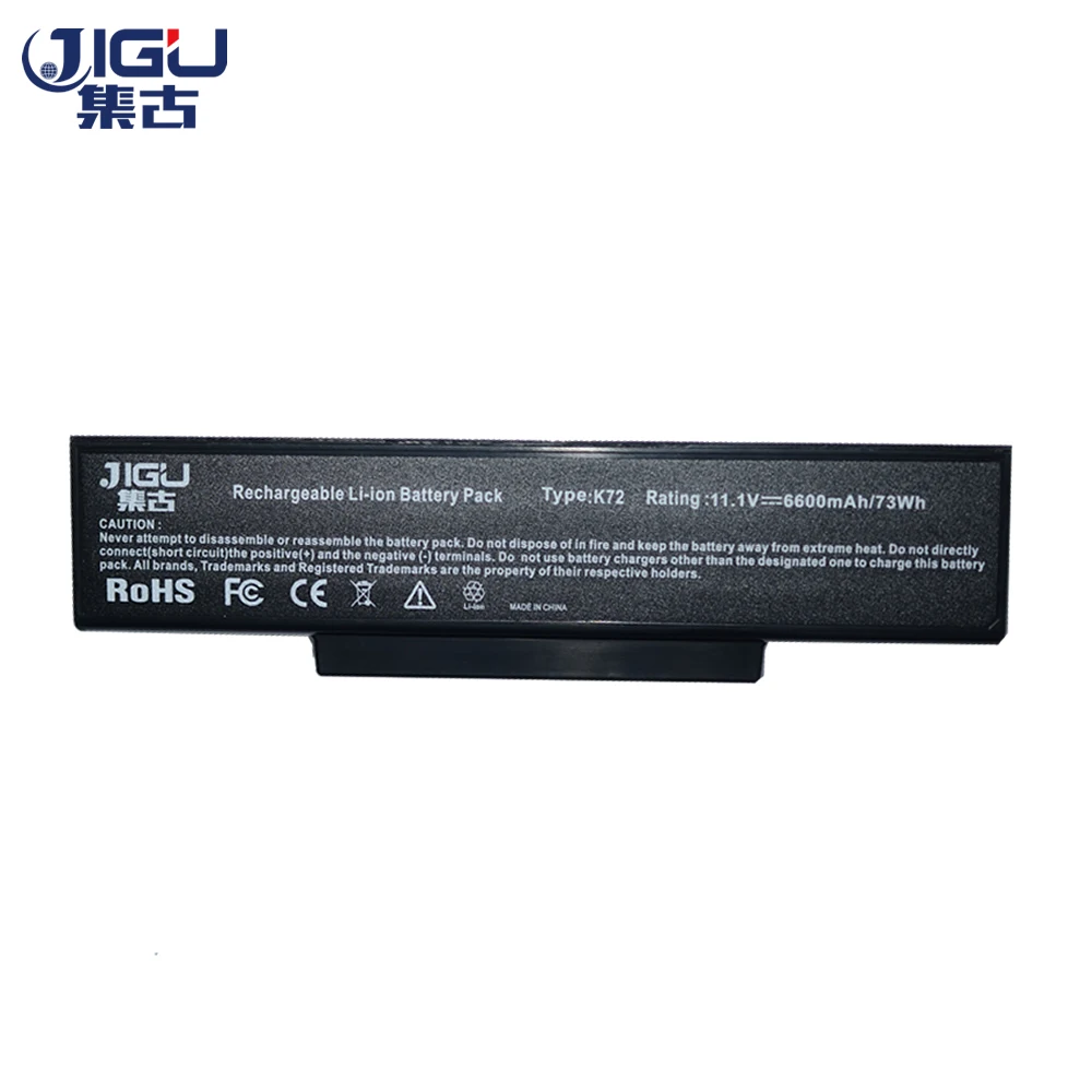 JIGU 9 ячеек Аккумулятор для ноутбука ASUS A32-K72 N71 N71J N71JA N71JQ N71JV N71V N71VG A32-N71 70-NX01B1000Z