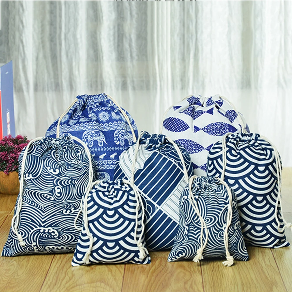 

New Drawstring Cosmetic Bag Travel Luggage Makeup Bags Ladies Fabric Make Up Bath Organizer Storage Toiletry Wash Bags