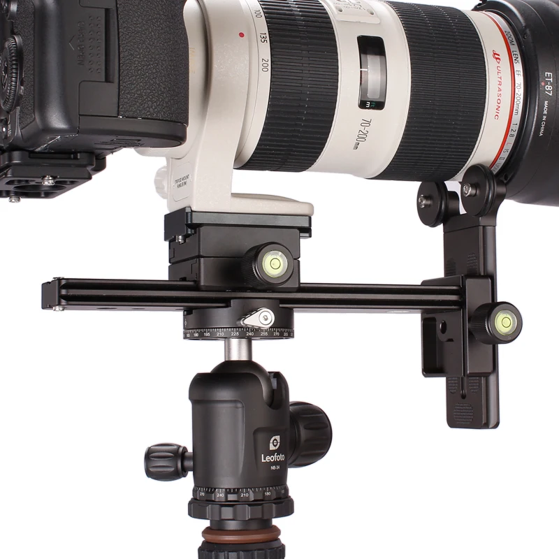 Для 70 200 телеобъективов объектив Держатель шаровой головкой Штатив Quick Release Plate DSLR