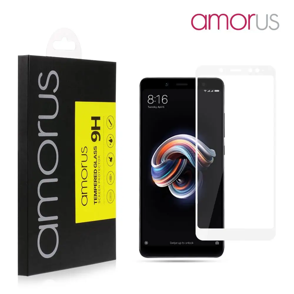 AMORUS для Xiaomi Redmi Note 5 Pro Закаленное стекло протектор Полный Клей полная пленка