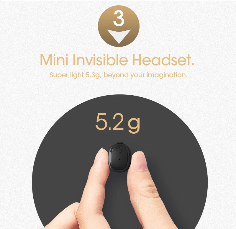 Гарнитура Dacom S030 беспроводные мини наушники с bluetooth для телефона|headphone for phone|bluetooth