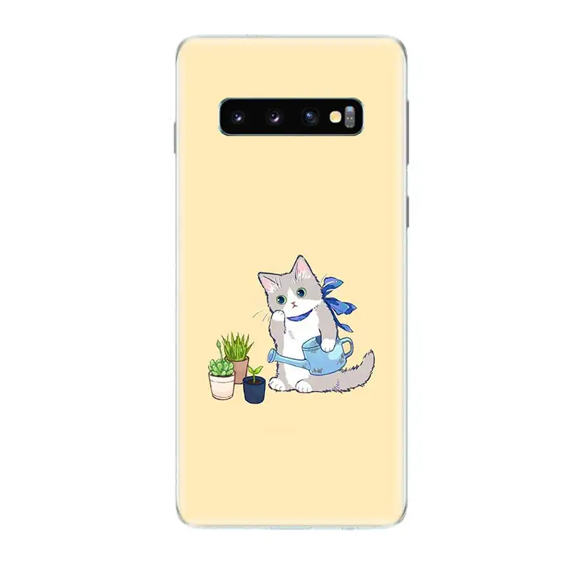 Художественный Кот модные Бисер для украшения samsung Galaxy S9 S8 A6 A8 Note 9 8 S7 S6 край J4 J6 +