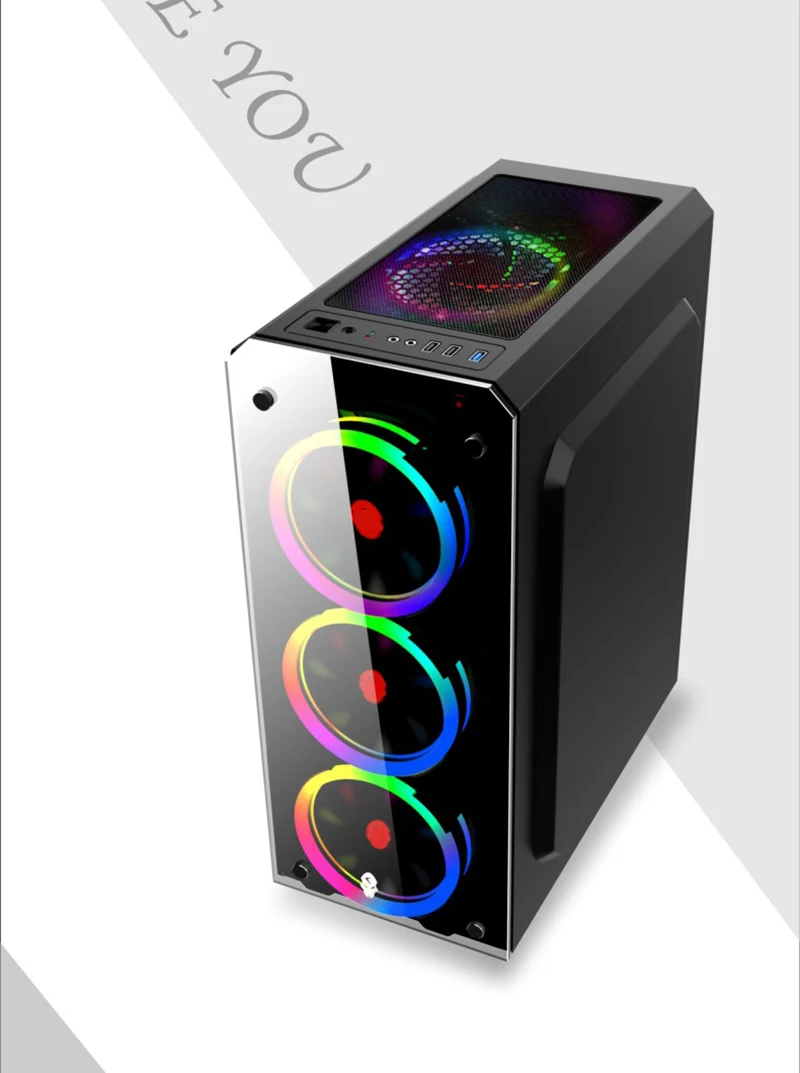 355*180*435 мм diy игровой компьютер RGB ПК Шасси в корпусе крышка боковое закаленное стекло геймер габинет computador ATX/micro-ATX/ITX