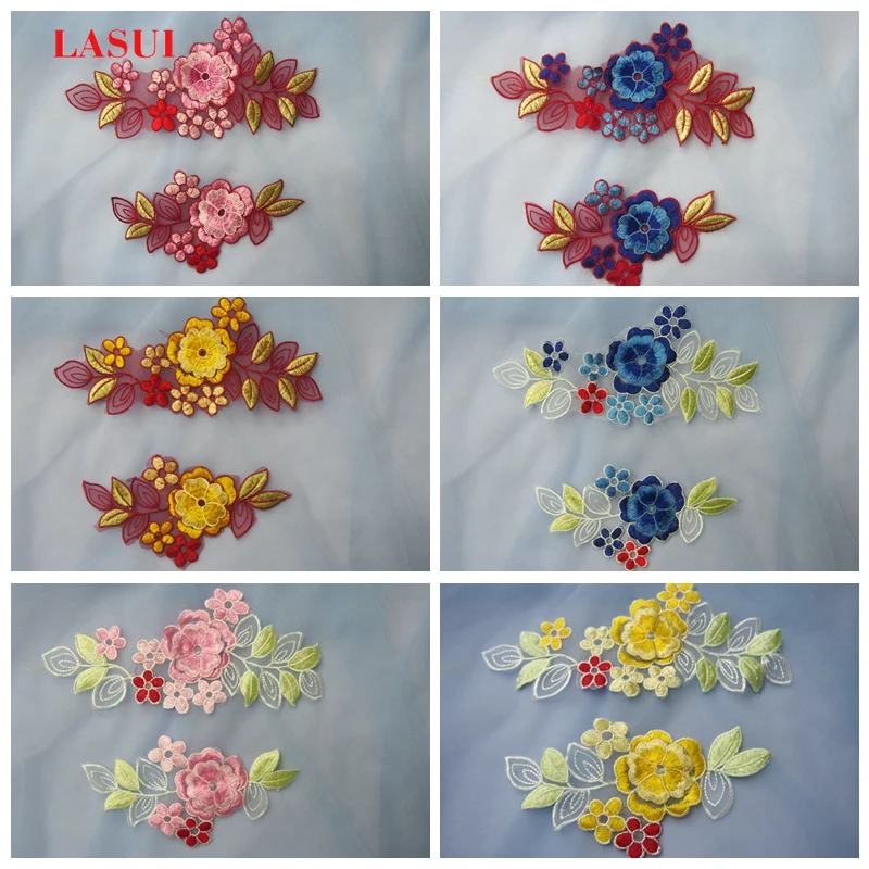 LASUI 9 см * 18 7 видов цветов цветы вышитые патч аксессуары кружева аппликации из