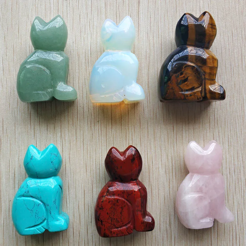 Лидер продаж 2018 модные подвески с большим котом из натурального камня без