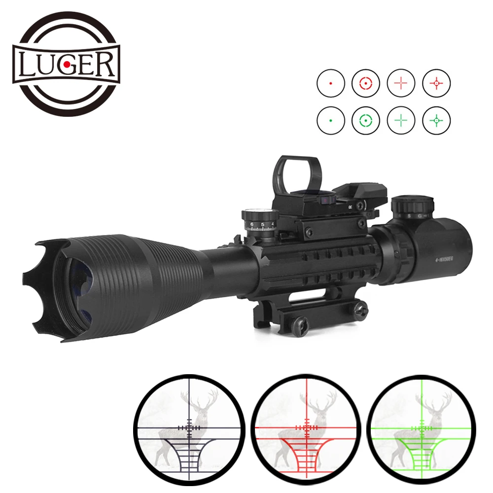 Тактический Оптический прицел LUGER 4 16X50 EG с голографическим прицелом Сетками