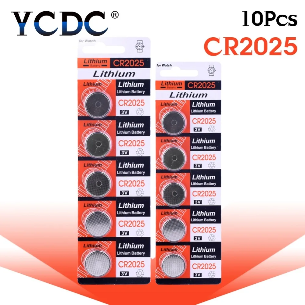 YCDC оригинальная упаковка+ горячая Распродажа+ 10 шт 2025 CR2025 BR2025 DL2025 KCR2025 L12 батарея 3V литиевая Кнопка/батарейки для монет