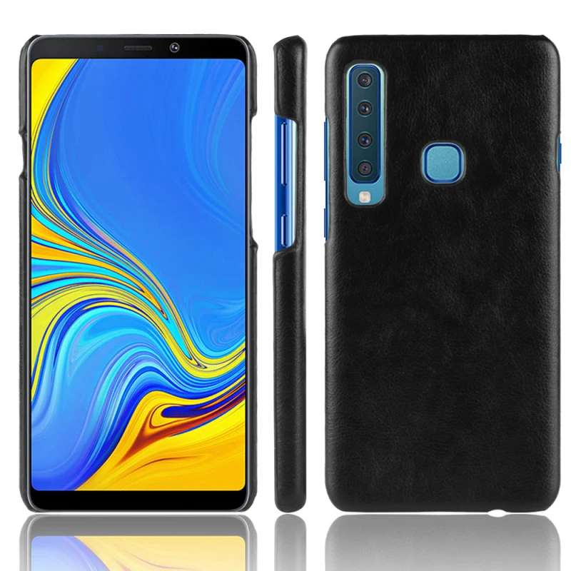 Чехол для Samsung Galaxy A9S роскошный чехол из искусственной кожи с узором Личи + Жесткая