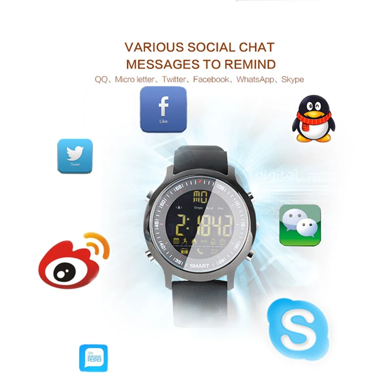 Спортивные Смарт часы EAGOOD с Bluetooth водонепроницаемые для плавания трекер