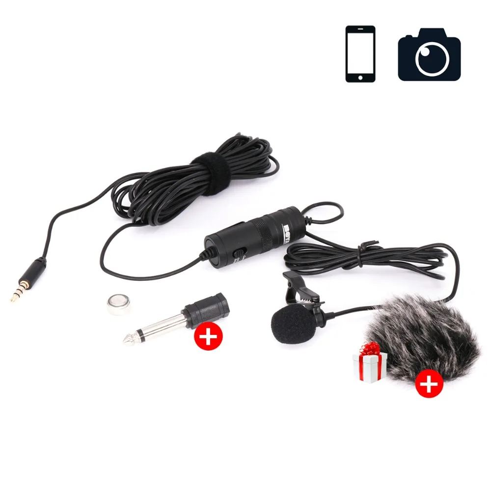 BOYA Отличный Петличный Микрофон Универсальный для Смартфонов на Смартфонах DSLR