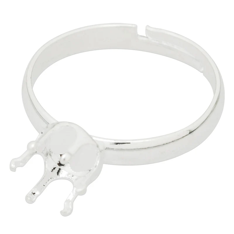 20 шт палец заготовки для кольца фурнитура регулируемая 6 мм винтажная пустая