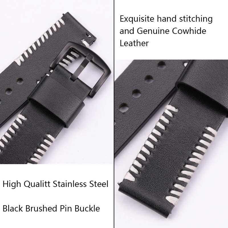 Ремешок для часов из воловьей кожи 22 мм черный коричневый ремешок Samsung Gear S3 женщин