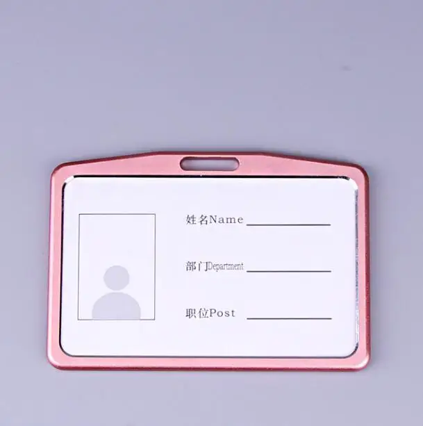1 шт. алюминиевый сплав держатель для карт визитная карточка ID бейдж держатель вертикальный металлический ID Бизнес чехол - Цвет: D