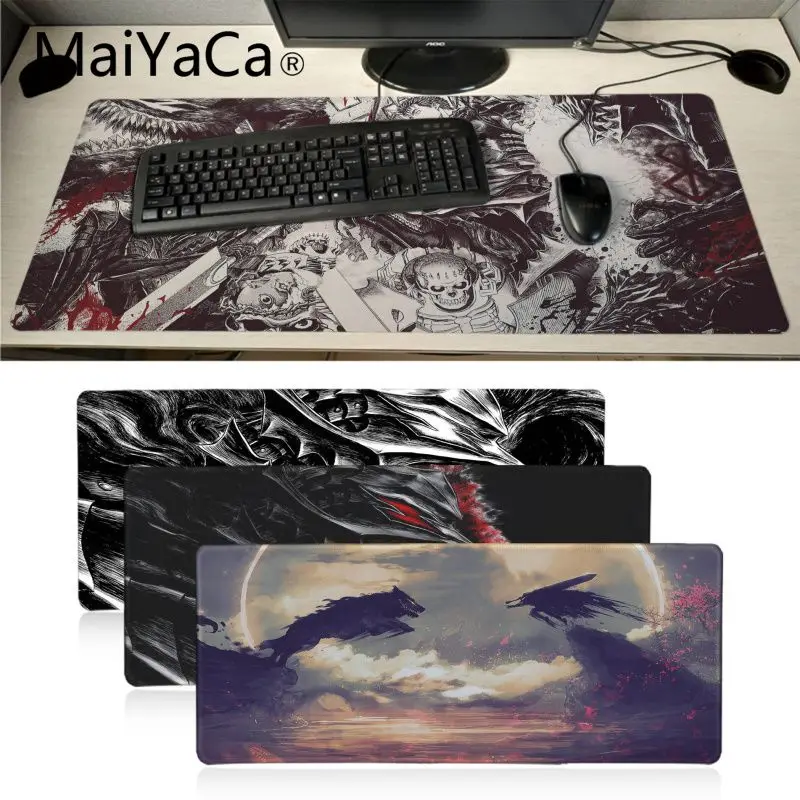 

Maiyaca Cool New Berserk anime Rubber Mouse Durable Desktop Mousepad aniem Good quality Locking Edge large Gaming Mouse Pad