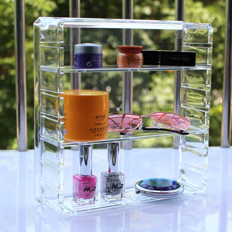 Акриловая прозрачная стойка для лака ногтей 8 слотов витрины очков косметическая