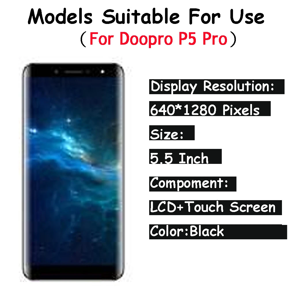 5.5&quotinch For Doopro P5 Pro LCD Display+Touch Screen Assembly Repair Part Phone Accessories P5/P5 | Мобильные телефоны и
