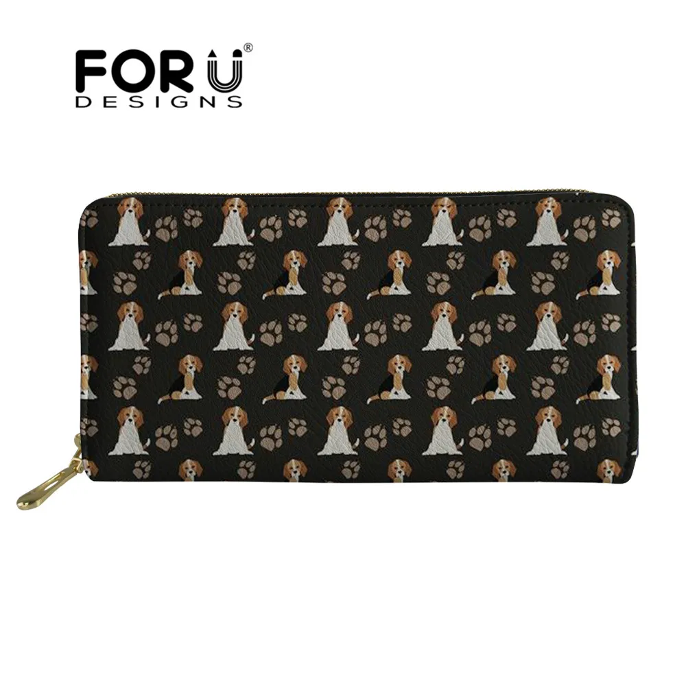 Forudesigns, милое животное, собака Beagle, роскошный женский кошелек, длинный модный Дамский водонепроницаемый кошелек, деньги/монеты, сумки для хранения для девочек