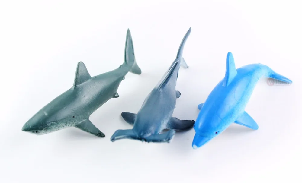 Wiben 24 шт. маленький размер Морская жизнь модель игрушки ПВХ 4-7 см бассейн рыба игрушка раннее образование морские фигурки животных подарок для детей