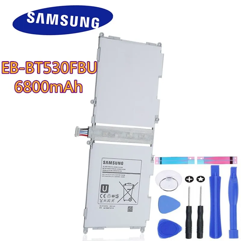 100% Оригинальный планшет Батарея EB BT530FBC BT530FBE для Samsung Galaxy Tab 4 T530 SM T531 T533 T535 T537 6800 мА