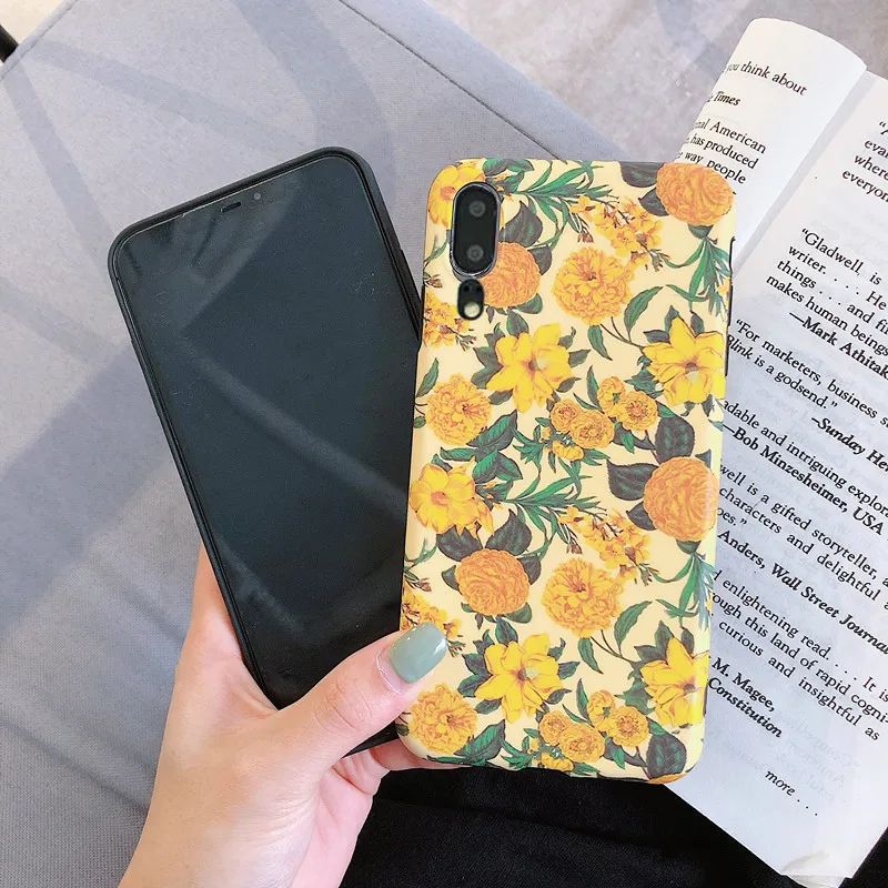 Чехол для телефона в стиле ретро с желтыми цветами для huawei Honor 10 V20 P20 P30 Pro mate 20 Pro Nova 3 3i 3e 4 Pro, мягкие чехлы