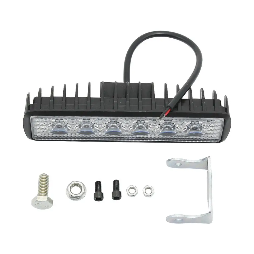 6 inch 18W 12V ANBLUB 5 9 15 20 23 дюймов Автомобильный рабочий светильник 9-30 в 72 Вт 144 Вт 216 Вт 288 Вт 324 Вт 6000 К комбинированный светодиодный рабочий светильник для грузовика внедорожника - Цвет: 6 inch 18W 12V