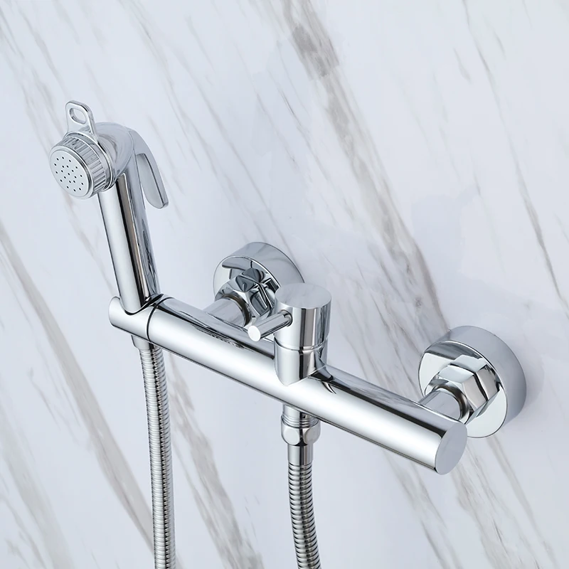 Хромированный туалетный портативный набор для биде пластиковый ручной спрей с