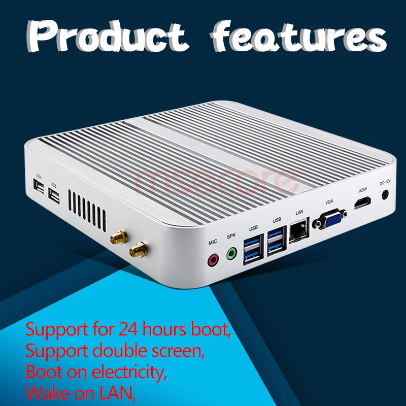 MSECORE Intel I5 4200U безвентиляторный мини-ПК Windows 10 NUC HTPC неттоп barebone система linux игра настольный компьютер HD4400 300M WiFi