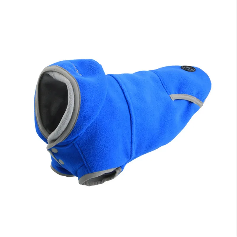 royal blue Одежда для собак, весенняя куртка для щенков с капюшоном для маленьких и средних собак, флисовые толстовки для собак, мягкий светильник, спортивная одежда для домашних животных на осень - Цвет: royal blue