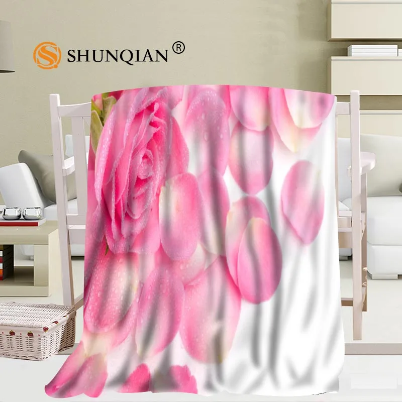 Online Fiori Personalizzati Rosa Rossa E Alberi Coperta Morbida Immagine Fai Da Te Decorazione Camera Da Letto Dimensioni 56x80 Pollici, 50X60Inch,40X50Inch A7.10