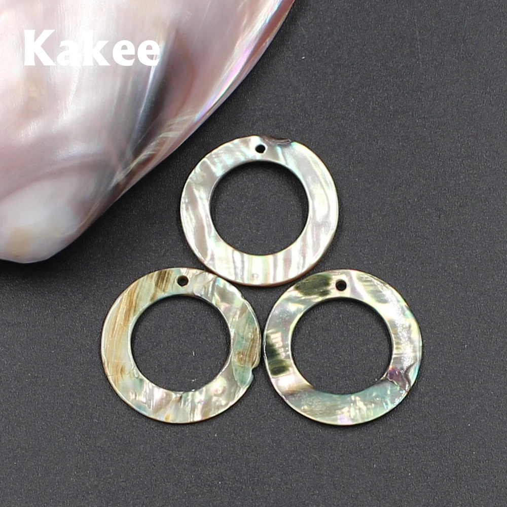 Круглые серьги Kakee 20 мм из натуральной Новой Зеландии абалона Шарм ракушка для