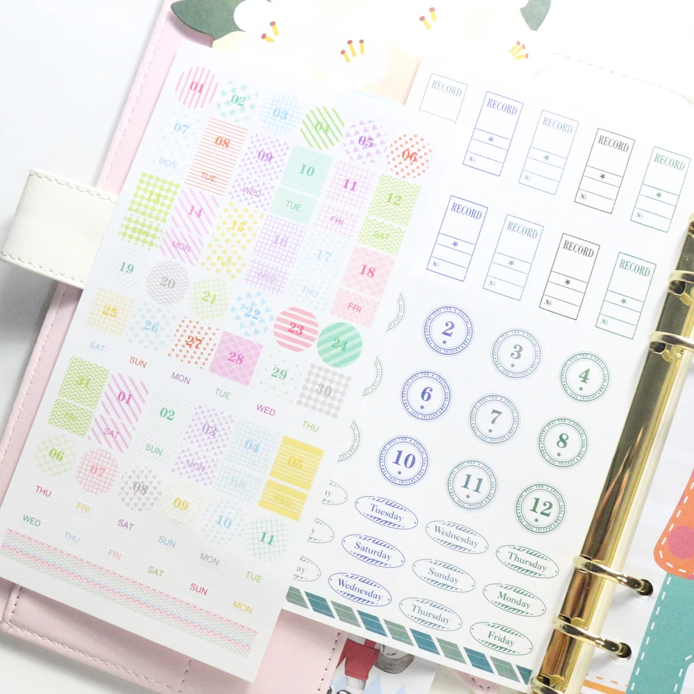 Оригинальные креативные милые красочные наклейки Domikee с указателем времени на