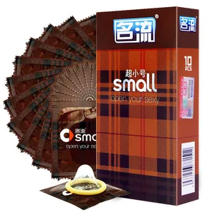 40 шт. (4 коробки), маленькие плотно прилегающие презервативы для пар, секс-товары для взрослых, безопасная контрацепция, натуральный латекс, ширина 45-49 мм