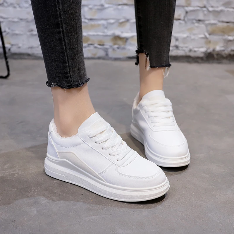 

New listing day sales winter women PU Plus velvet Keep warm Boots running shoes sports shoes TKS-210-2